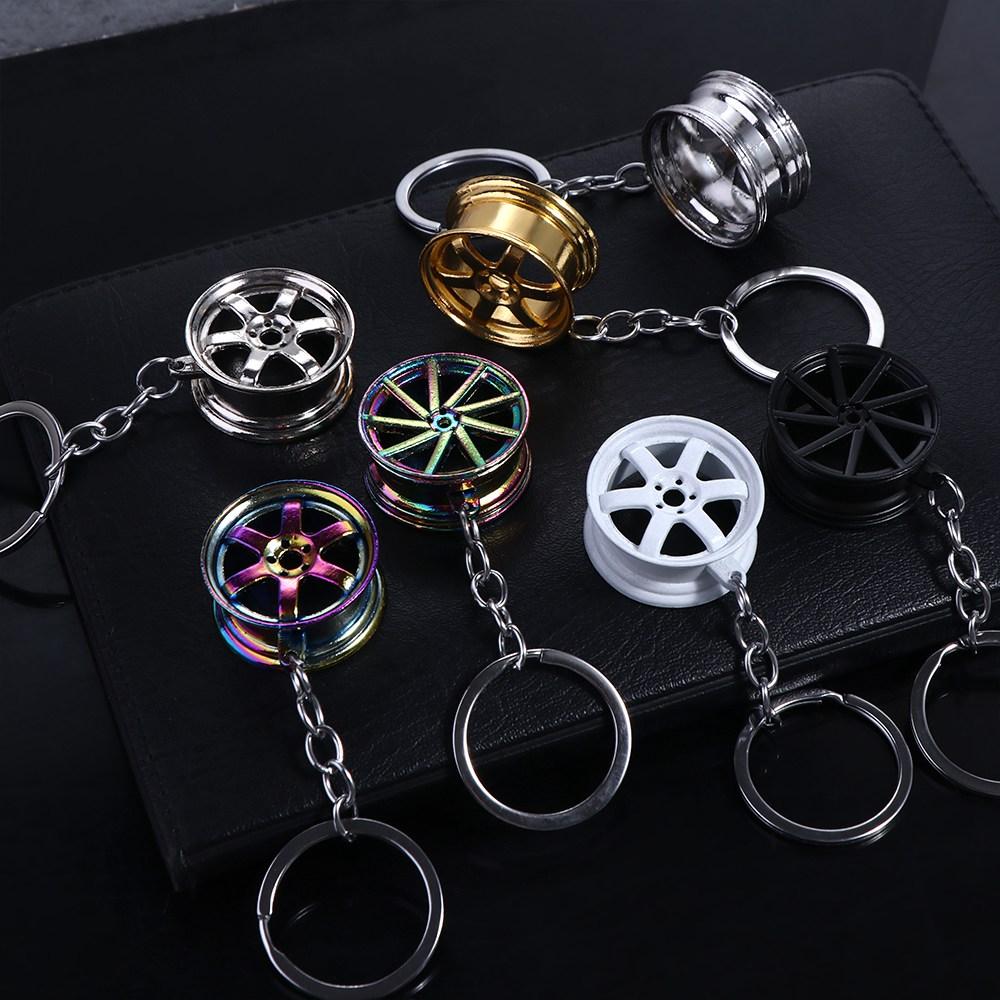 Men'S Fashion Hub - พวงกุญแจล้อรถอัลลอยด์ดีไซน์ไม่ซ้ำใคร ดุมล้อขนาดเล็ก ขอบยาง ที่ใส่กุญแจ พวงกุญแจ INS