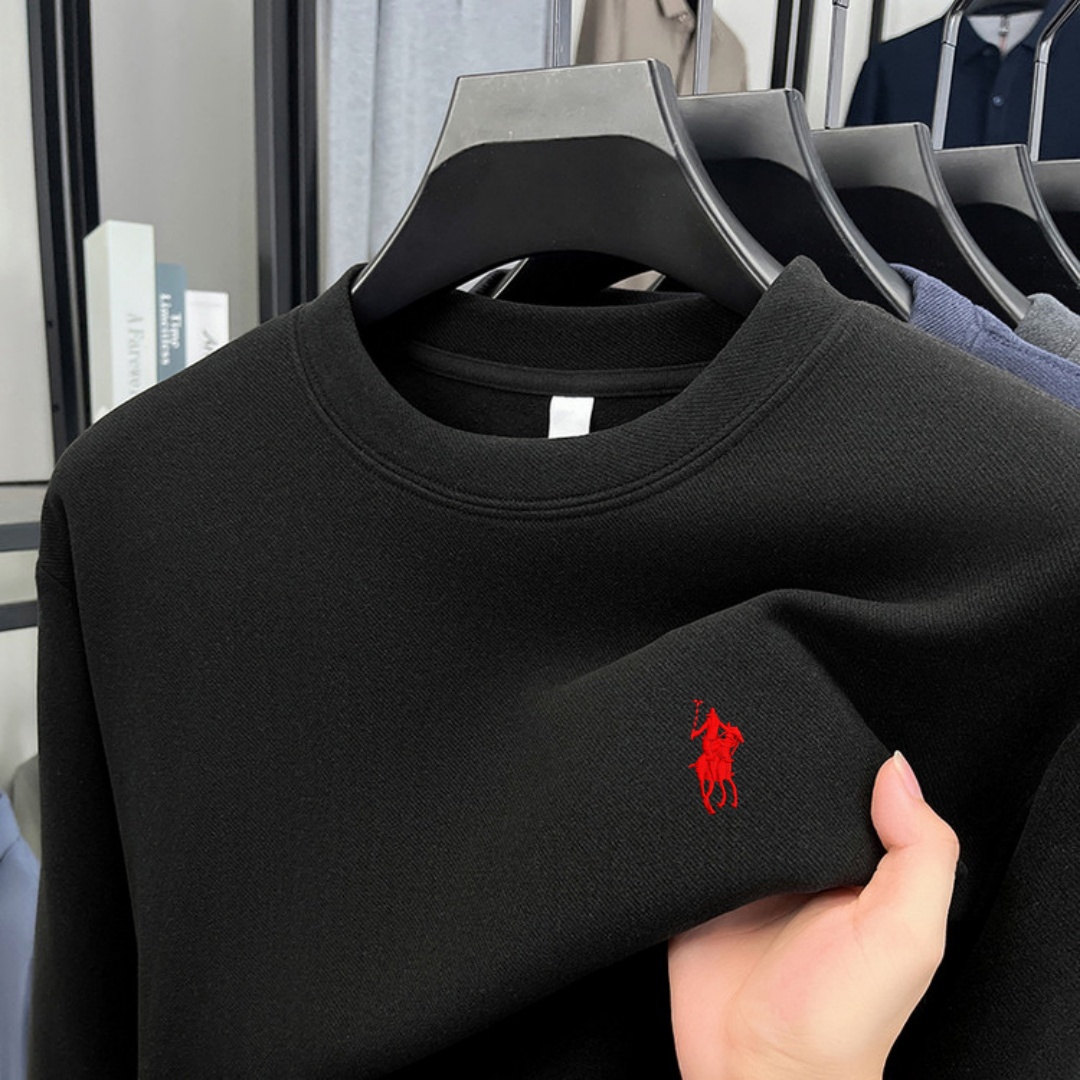 Men'S Fashion Brands - เสื้อยืดคอกลมแขนยาวผู้ชายแบรนด์หรูผ้าฝ้ายเนื้อนุ่ม แฟชั่นฤดูใบไม้ร่วง ปักลาย สไตล์เกาหลี ทรงหลวม เสื้อสเวตเตอร์ลำลอง