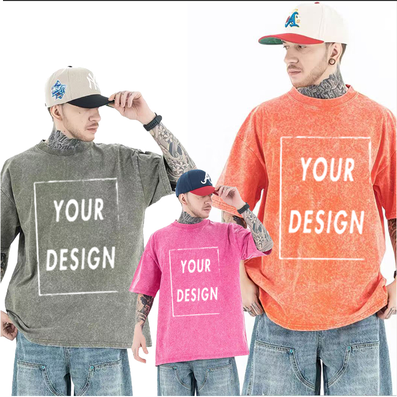 Men'S Fashion Trends 2025 - เสื้อยืดผ้าฝ้ายซักสำเร็จรูปสำหรับผู้ชายและผู้หญิง เสื้อยืดพิมพ์ลายตามสั่ง 230 กรัม ออกแบบลายหรือโลโก้ที่คุณชอบเอง เสื้อยืดแฟชั่นสั่งทำพิเศษ