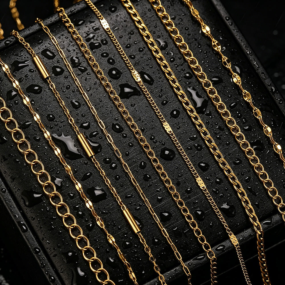 Men'S Fashion Necklaces - โซ่สแตนเลสสตีลยาว 2 เมตร แบบไขว้ สำหรับทำเครื่องประดับ PVD