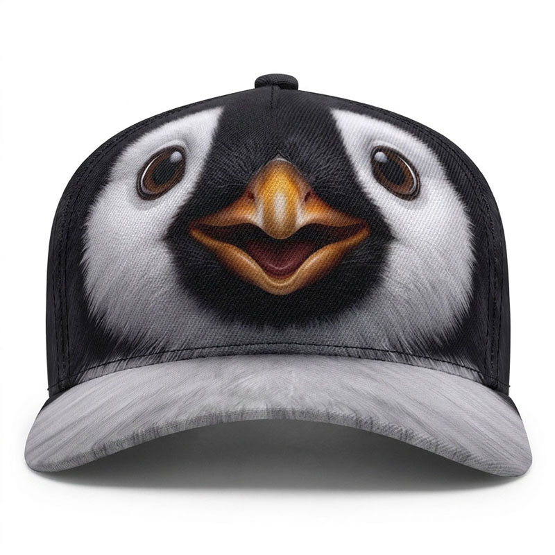 Trucker Hat Cap - หมวกเบสบอลเพนกวินแบบปรับได้ หมวกฮิปฮอป Pengy Waddles หมวกคนขับรถบรรทุก หมวกปีกโค้งสำหรับฤดูหนาว