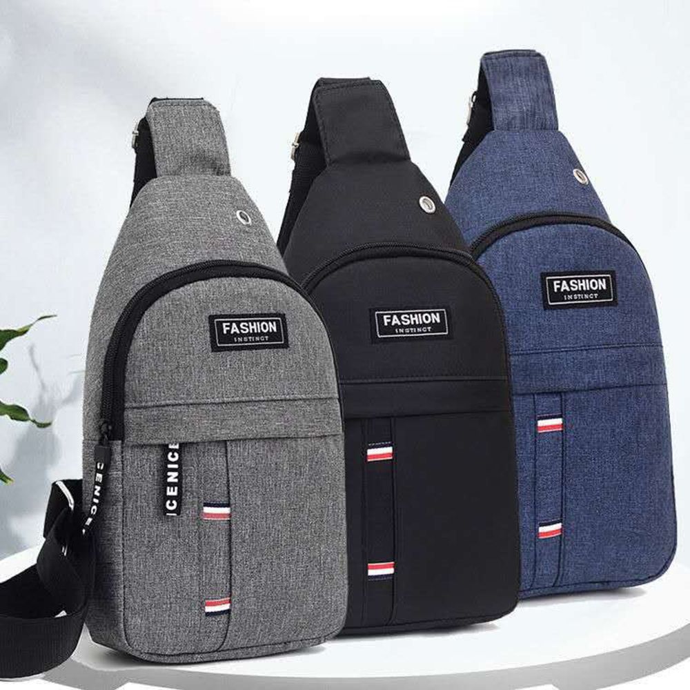Men Fashion Korean Style - กระเป๋าคาดหน้าอกของผู้ชายแฟชั่นใหม่สไตล์เกาหลีลําลองกีฬากันน้ําไหล่กระเป๋าสะพายข้างกระเป๋าสะพายข้างสําหรับผู้ชาย