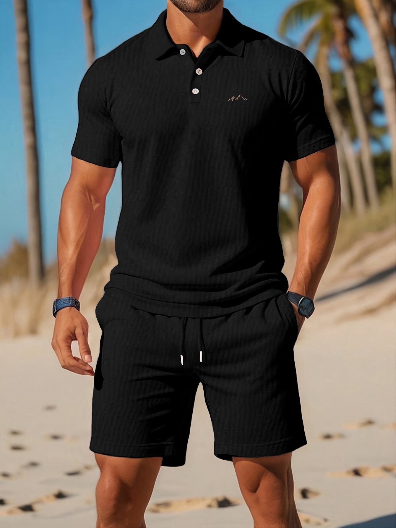 Men'S Fashion Polo - ชุดโปโลชายฤดูร้อนปี 2026 - ลายพิมพ์ 3 มิติ