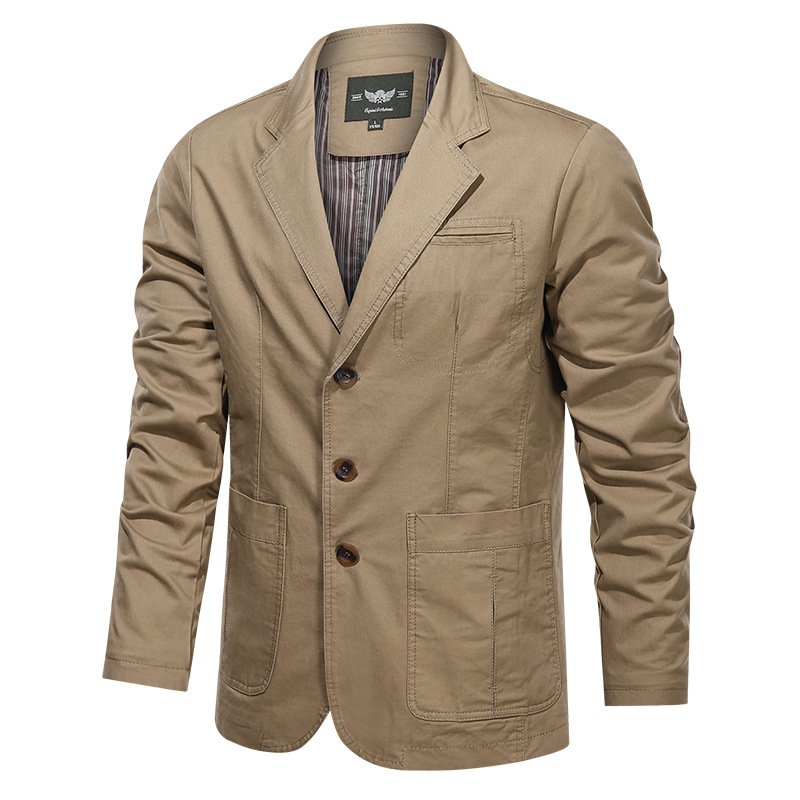 Mens Fashion Young - ชุดสูทธุรกิจผู้ชาย ทรงหลวม แจ็คเก็ตลำลอง รวมอยู่ในชุด แฟชั่นสำหรับมืออาชีพยุคใหม่