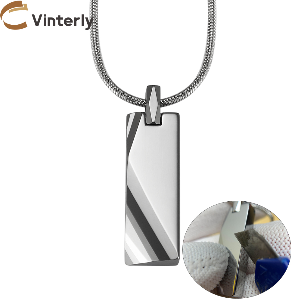 Men'S Fashion Necklaces - จี้ทังสเตนคาร์ไบด์สำหรับผู้ชายสร้อยคอกันน้ำขัดเงาสูงกันรอยขีดข่วนออกแบบได้ตามต้องการ
