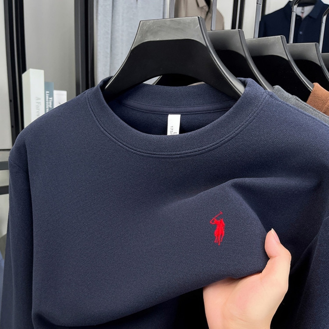 Men'S Fashion Brands - เสื้อยืดคอกลมแขนยาวผู้ชายแบรนด์หรูผ้าฝ้ายเนื้อนุ่ม แฟชั่นฤดูใบไม้ร่วง ปักลาย สไตล์เกาหลี ทรงหลวม เสื้อสเวตเตอร์ลำลอง