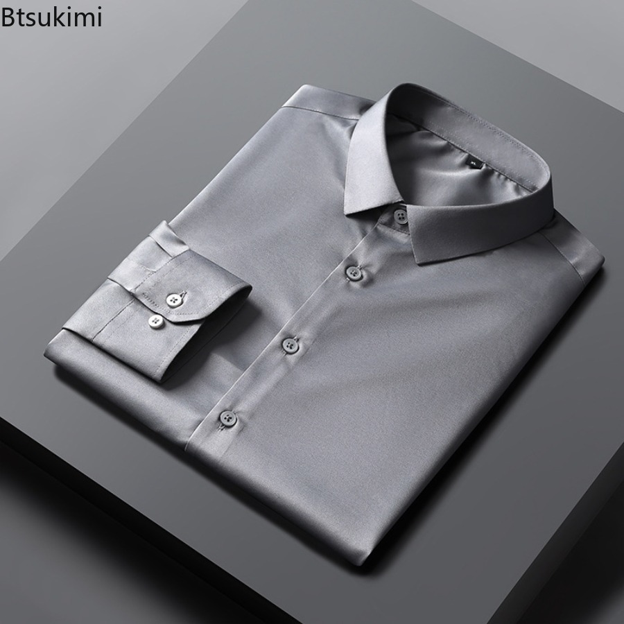 Dress Shirt Non-Iron - เสื้อเชิ้ตผู้ชายปี 2026 รุ่นใหม่ ไม่ต้องรีด ผ้ากันยับ คุณภาพสูง
