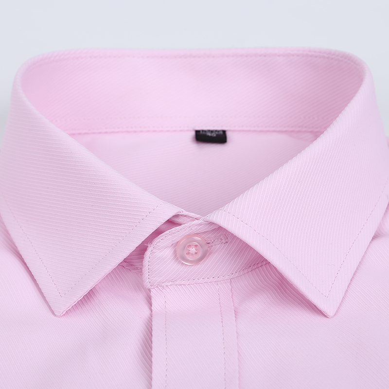 สีชมพูสีขาวสีฟ้าผ้าทวิลล์ผู้ชา - Dress Shirt Non-Iron บทวิจารณ์และราคา