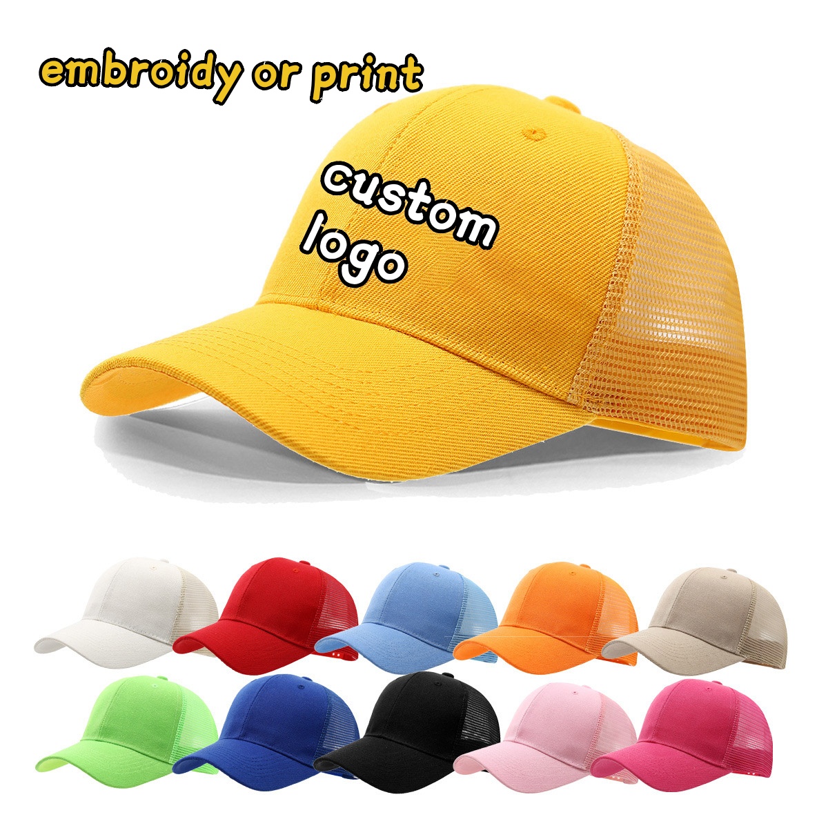 หมวกแก๊ปปักโลโก้ตามสั่ง พิมพ์ล - Trucker Hat Cap บทวิจารณ์และราคา