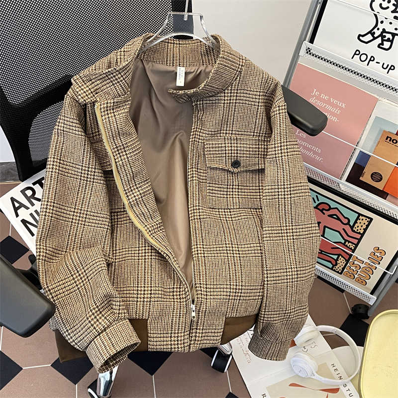 เสื้อแจ็คเก็ตผู้หญิงลายสก็อตสี - Harrington Jacket บทวิจารณ์และราคา