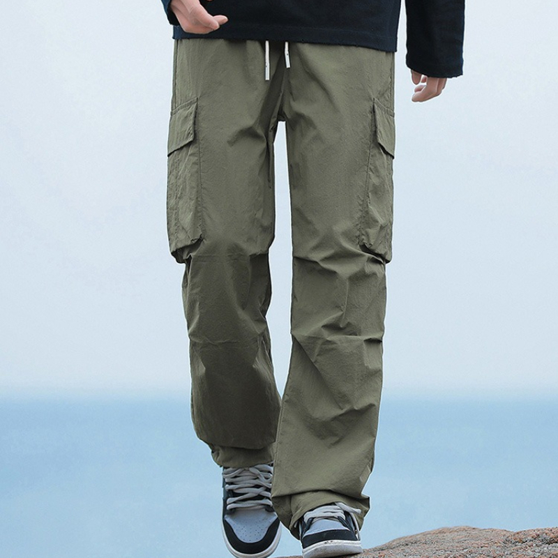 กางเกงคาร์โก้ทรงหลวมสำหรับผู้ช - Men Fashion Korean Style บทวิจารณ์และราคา
