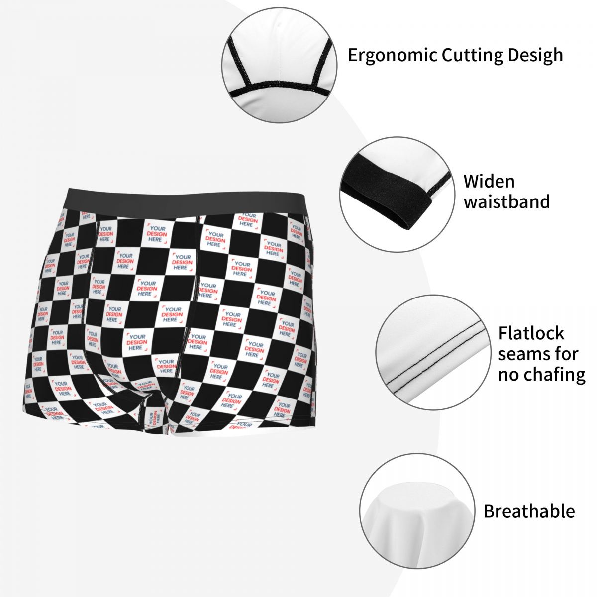 กางเกงบ็อกเซอร์แฟชั่นสั่งทำพิเ - Men'S Fashion Logo บทวิจารณ์และราคา