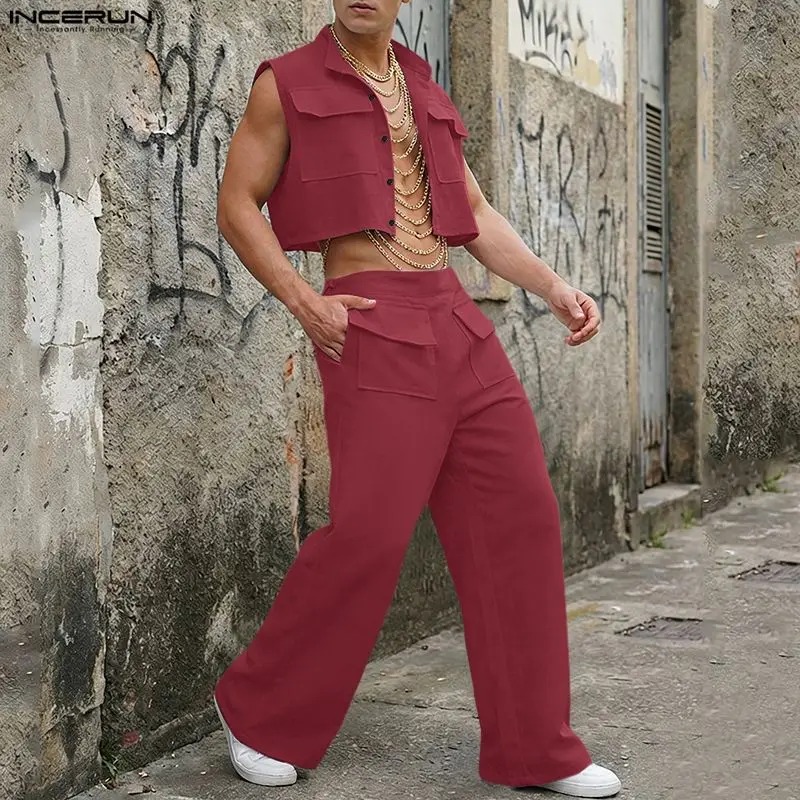 INCERUN ชุดเซ็ตผู้ชาย เสื้อครอ - Men'S Fashion For Summer 2026 บทวิจารณ์และราคา