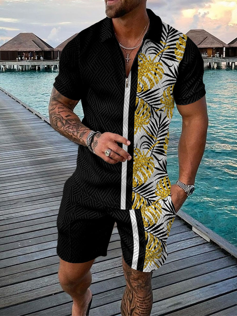 ชุดเซ็ตผู้ชายลายต้นมะพร้าวฮาวา - Men'S Fashion Polo บทวิจารณ์และราคา