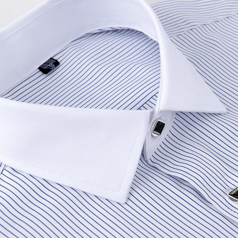 ปุ่มลงเสื้อผู้ชายแขนยาวลาย Pat - Dress Shirt Non-Iron บทวิจารณ์และราคา
