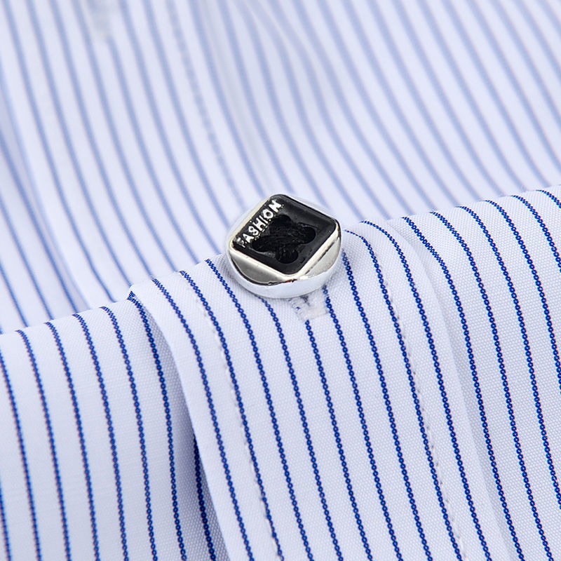 ปุ่มลงเสื้อผู้ชายแขนยาวลาย Pat - Dress Shirt Non-Iron บทวิจารณ์และราคา