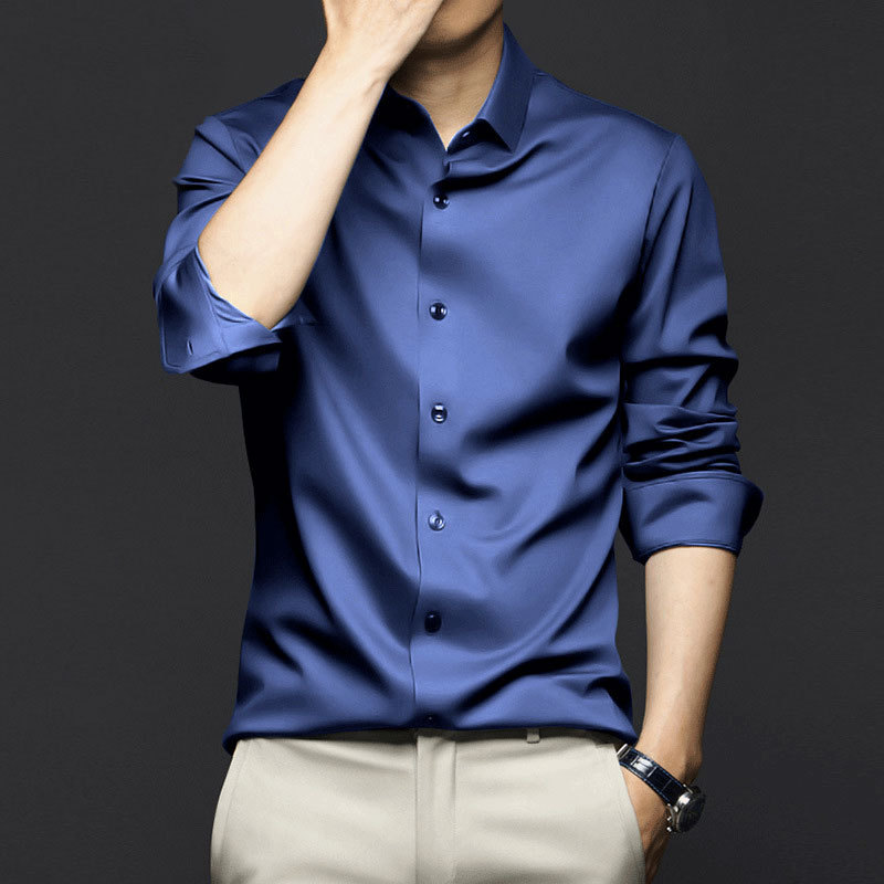 คุณภาพสูงเสื้อแขนยาวผู้ชายหรูห - Dress Shirt Non-Iron บทวิจารณ์และราคา