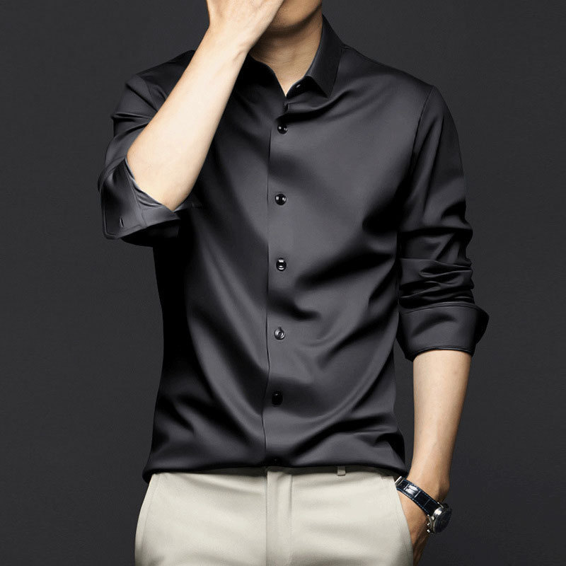 คุณภาพสูงเสื้อแขนยาวผู้ชายหรูห - Dress Shirt Non-Iron บทวิจารณ์และราคา