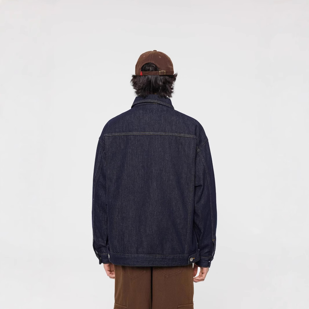 สีเดิม DENIM แจ็คเก็ตผู้ชายญี่ - Harrington Jacket บทวิจารณ์และราคา