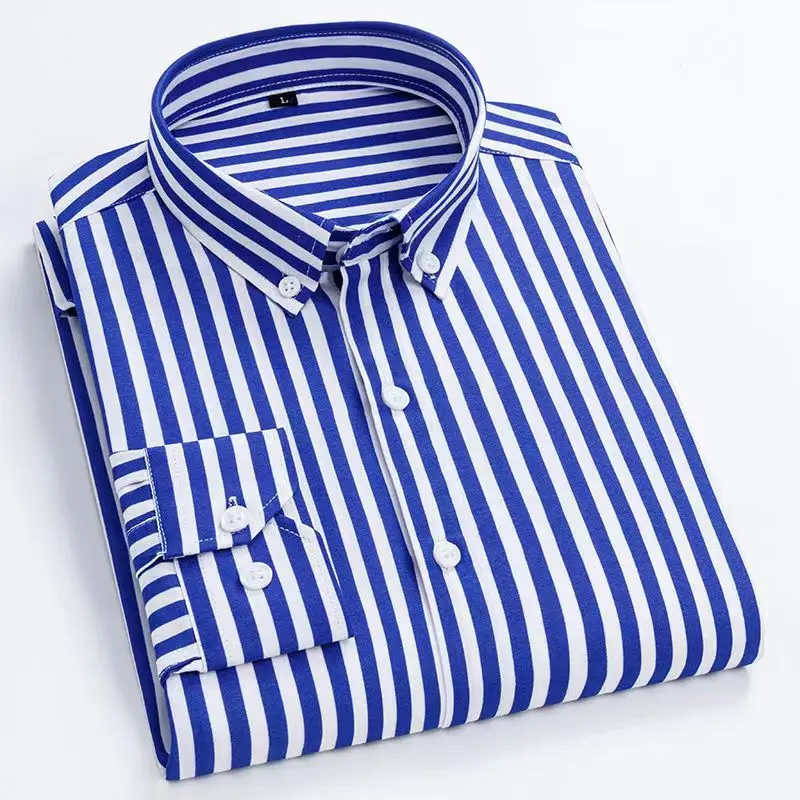 เสื้อเชิ้ตแขนยาวลายทางสำหรับผู - Dress Shirt Non-Iron บทวิจารณ์และราคา