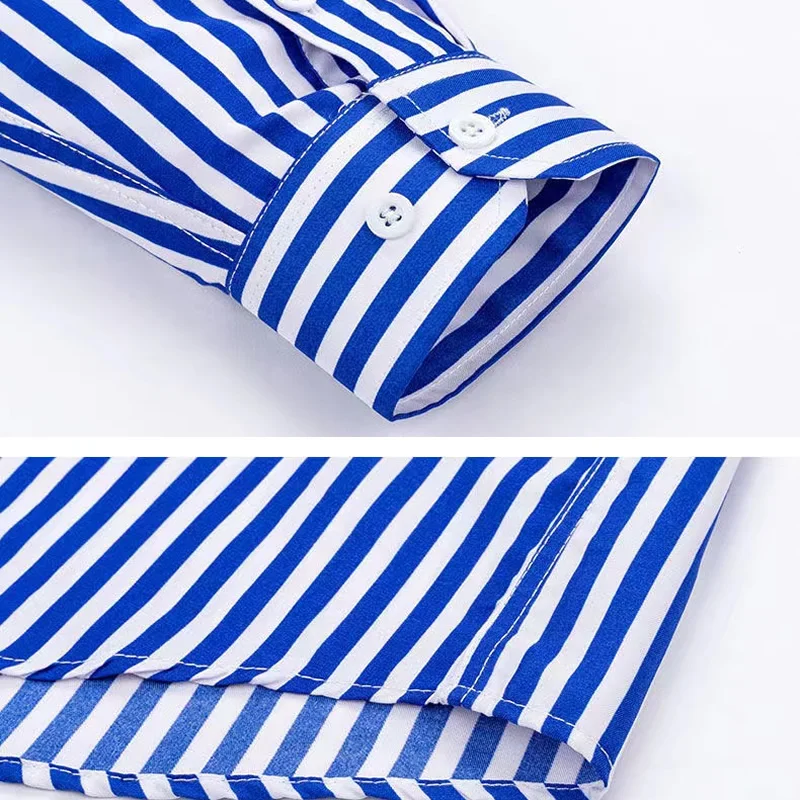เสื้อเชิ้ตแขนยาวลายทางสำหรับผู - Dress Shirt Non-Iron บทวิจารณ์และราคา