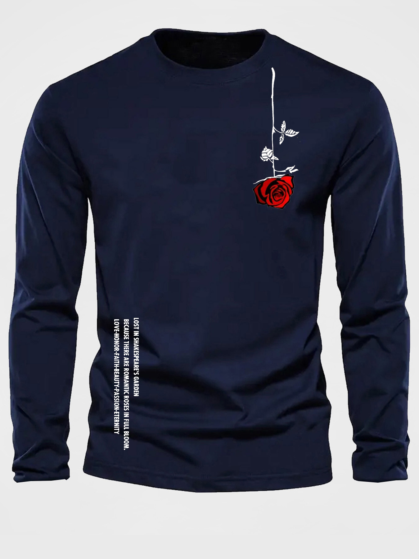 เสื้อยืดคอกลมแขนยาวผู้ชายผ้าฝ้ - Men'S Fashion Trends 2025 บทวิจารณ์และราคา