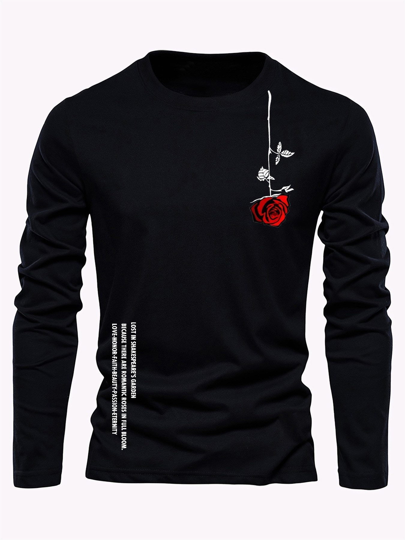 เสื้อยืดคอกลมแขนยาวผู้ชายผ้าฝ้ - Men'S Fashion Trends 2025 บทวิจารณ์และราคา