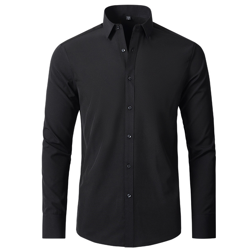 เสื้อเชิ้ตลำลองแขนยาวผู้ชายยืด - Dress Shirt Non-Iron บทวิจารณ์และราคา