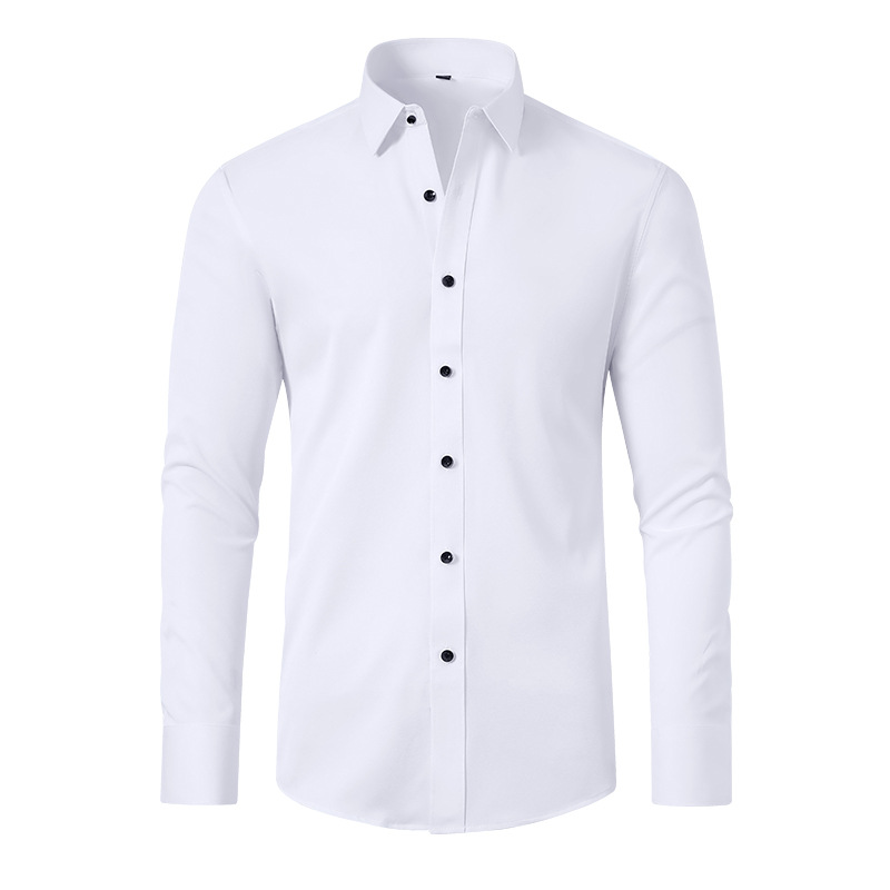 เสื้อเชิ้ตลำลองแขนยาวผู้ชายยืด - Dress Shirt Non-Iron บทวิจารณ์และราคา