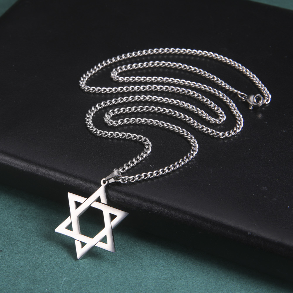 สร้อยคอจี้ดาวหกแฉกสแตนเลสสตีลส - Men'S Fashion Necklaces บทวิจารณ์และราคา