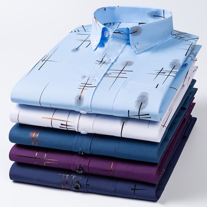 ชายเสื้อฤดูใบไม้ผลิฤดูใบไม้ร่ว - Dress Shirt Non-Iron บทวิจารณ์และราคา